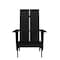 Flash Furniture Black Modern 2 Slat Back Adirondack Chairs, PK2 2-JJ-C14509-BK-GG - alternate 7